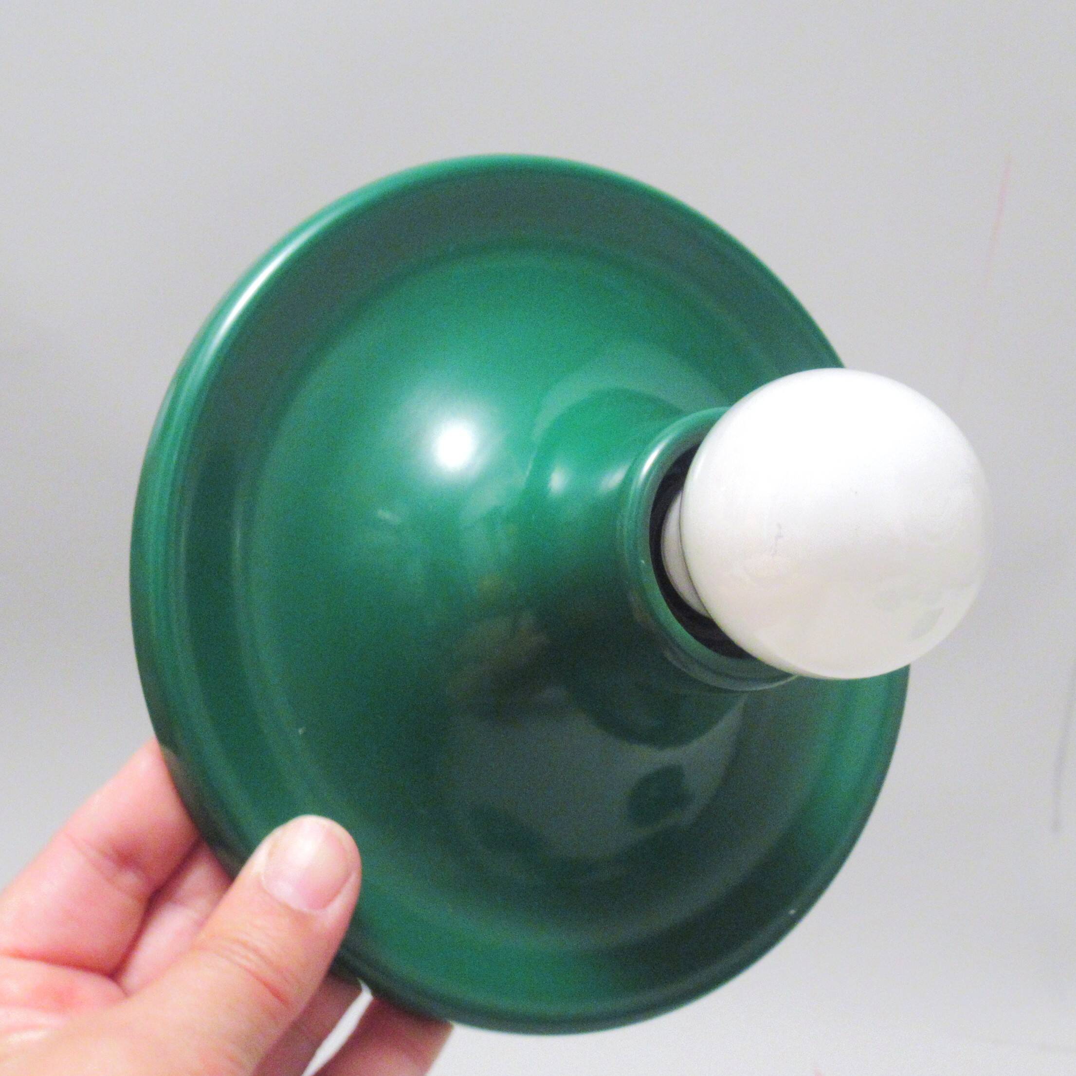Green metal Teti wall light from the 1970s.