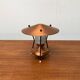Small tripod table lamp in copper, 1950s.