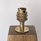 Solid oak lamp base
