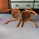 Set of 2 orange chairs child Jacques Hitier in wood & metal