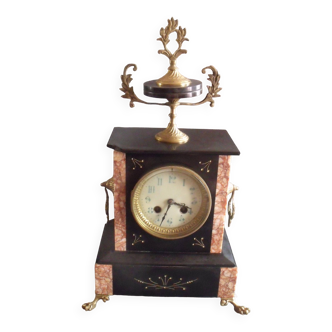Clock in marble and brass late 19th century Napoleon III