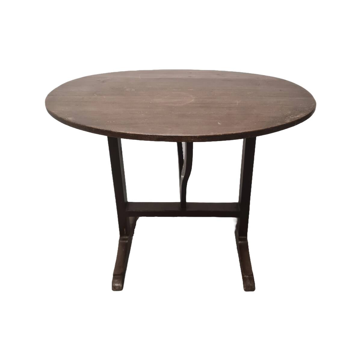 Antique French Oval Vigneron Side Table, late 1800s
