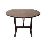 Antique French Oval Vigneron Side Table, late 1800s