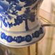 Large blue porcelain lamp 66x41 lampshade asia, japan, china elec new