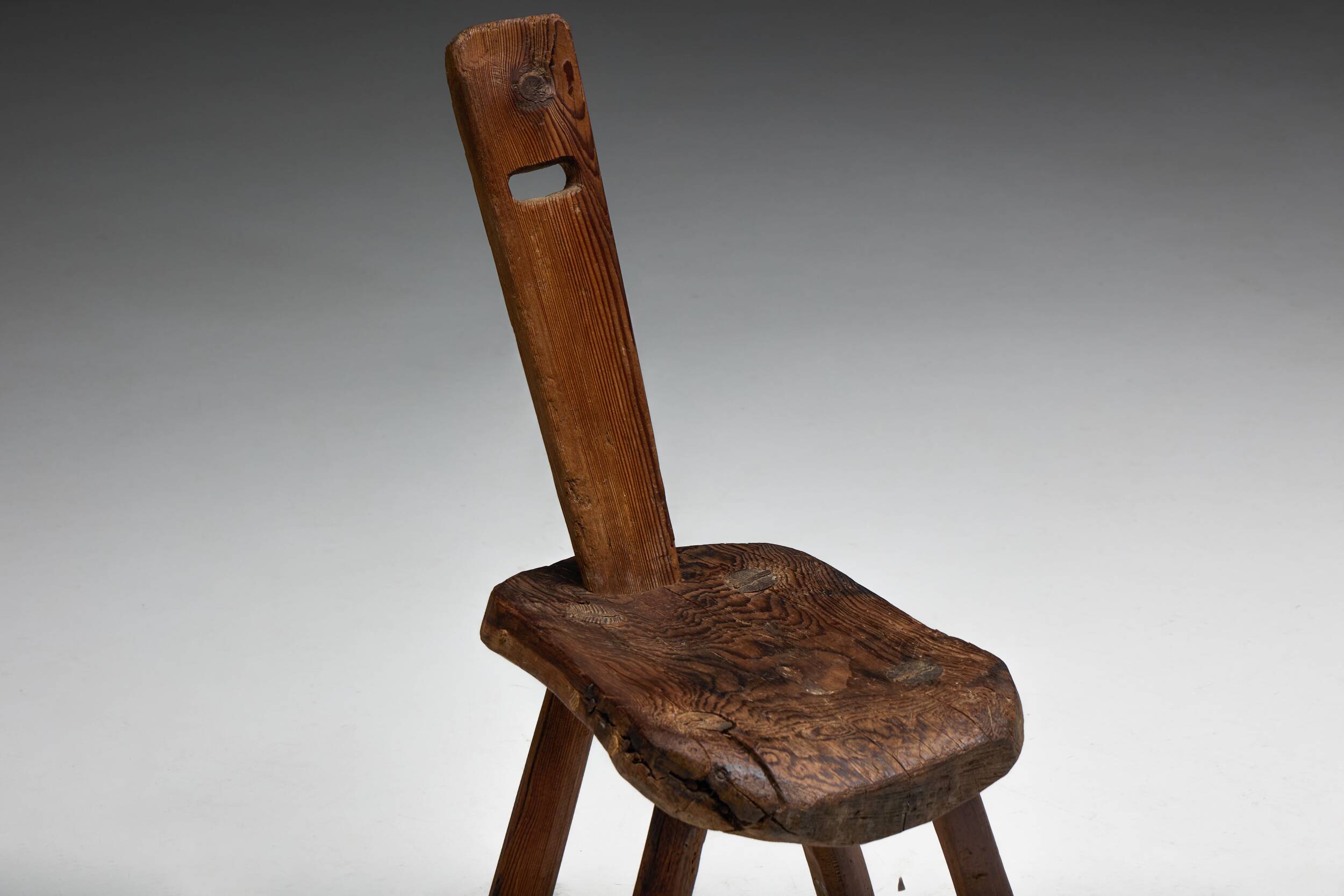 Alpine Folk Art Chair, France, 19th Century