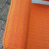 Orange fabrics and chrome armchair 70