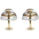 Smoked glass table lamp by Murano for Kalmar, Austria, 1970s.
