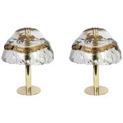Smoked glass table lamp by Murano for Kalmar, Austria, 1970s.