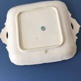 Ancien plat de présentation carré en porcelaine estampillé Sarreguemines et Digoin