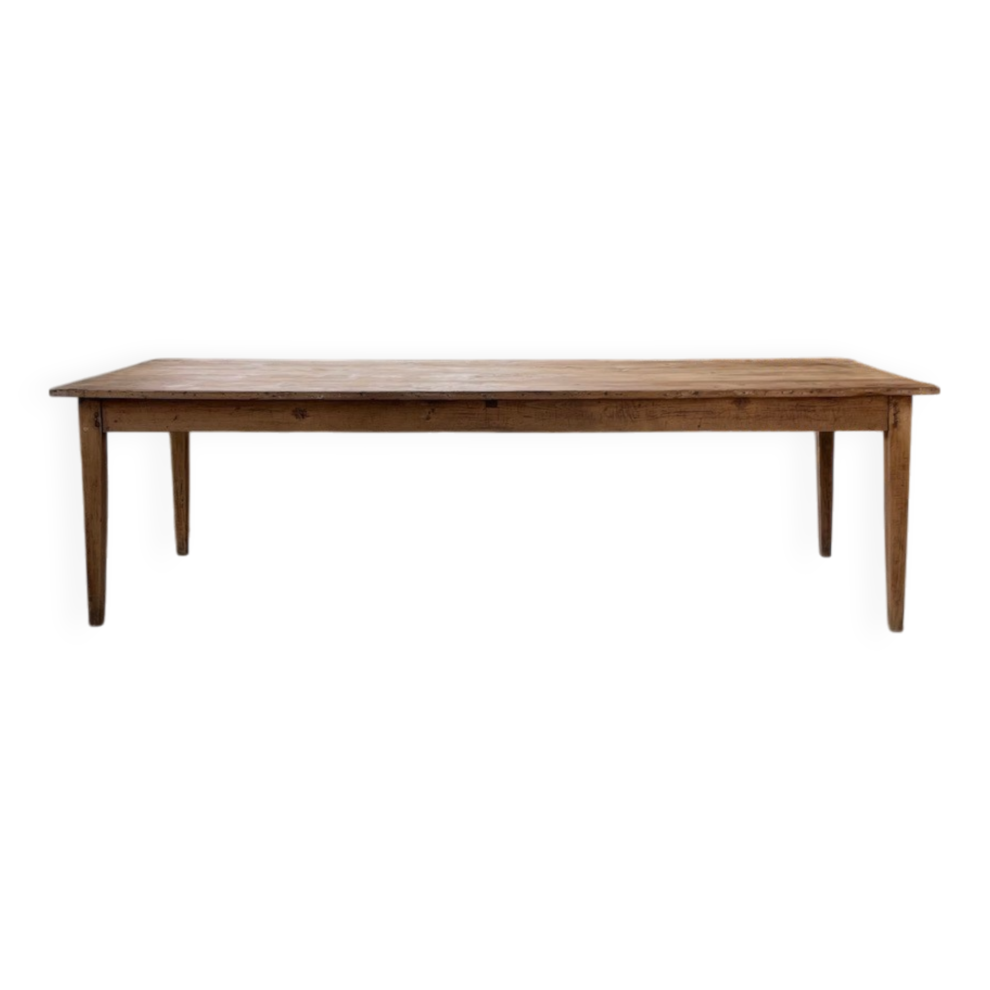 Farmhouse table with spindle legs in oak and pine, 2.5m