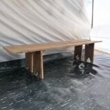 Pair of wooden farm benches