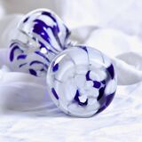 Blue and white Murano glass vase