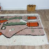 Handmade wool Berber rug 272 X 148 CM