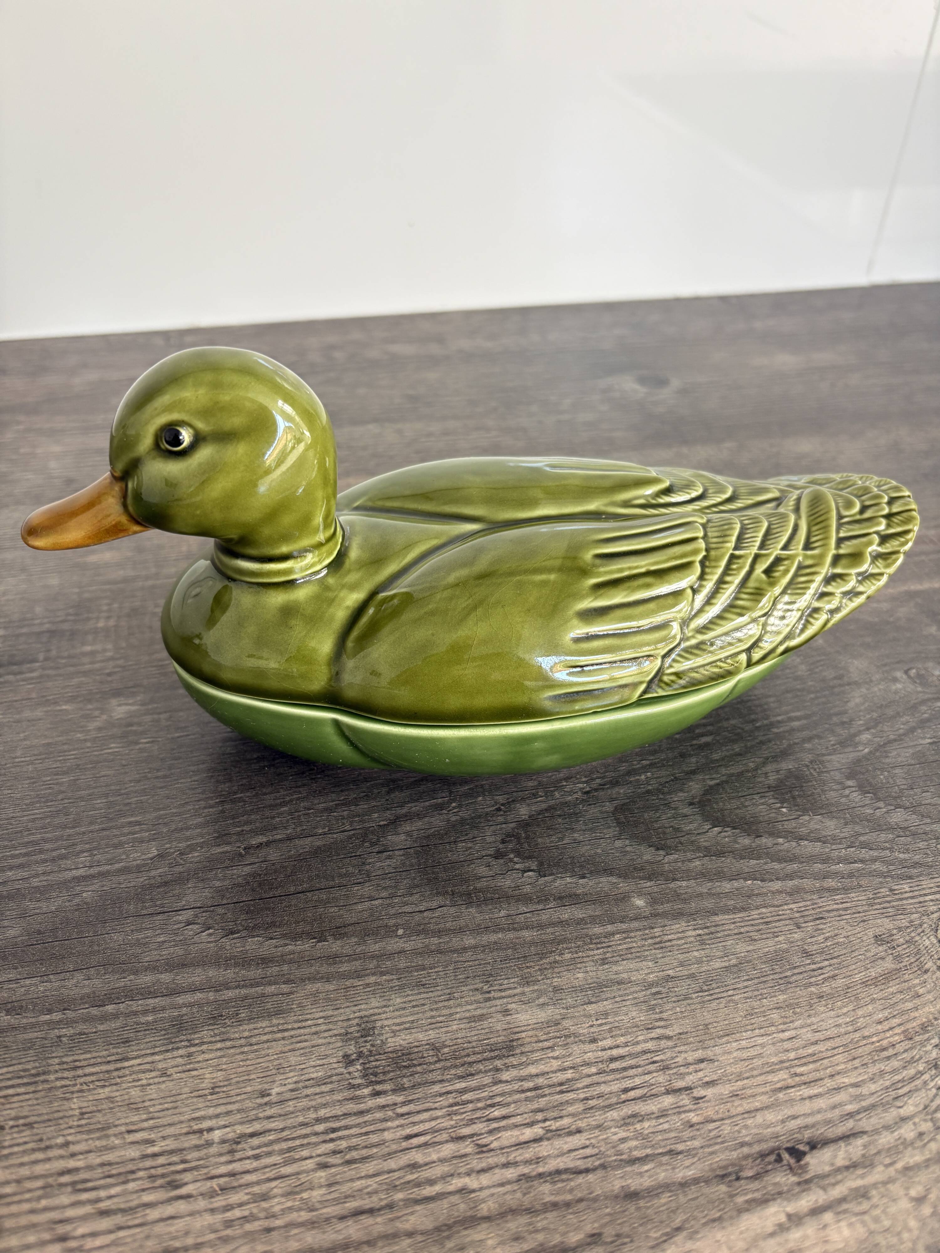 Vintage porcelain duck terrine