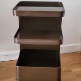 Marc Held trolley on wheels for Prisunic in brown plastic 1970 Space Age Vintage