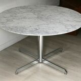 Marble and steel table France, circa 1970