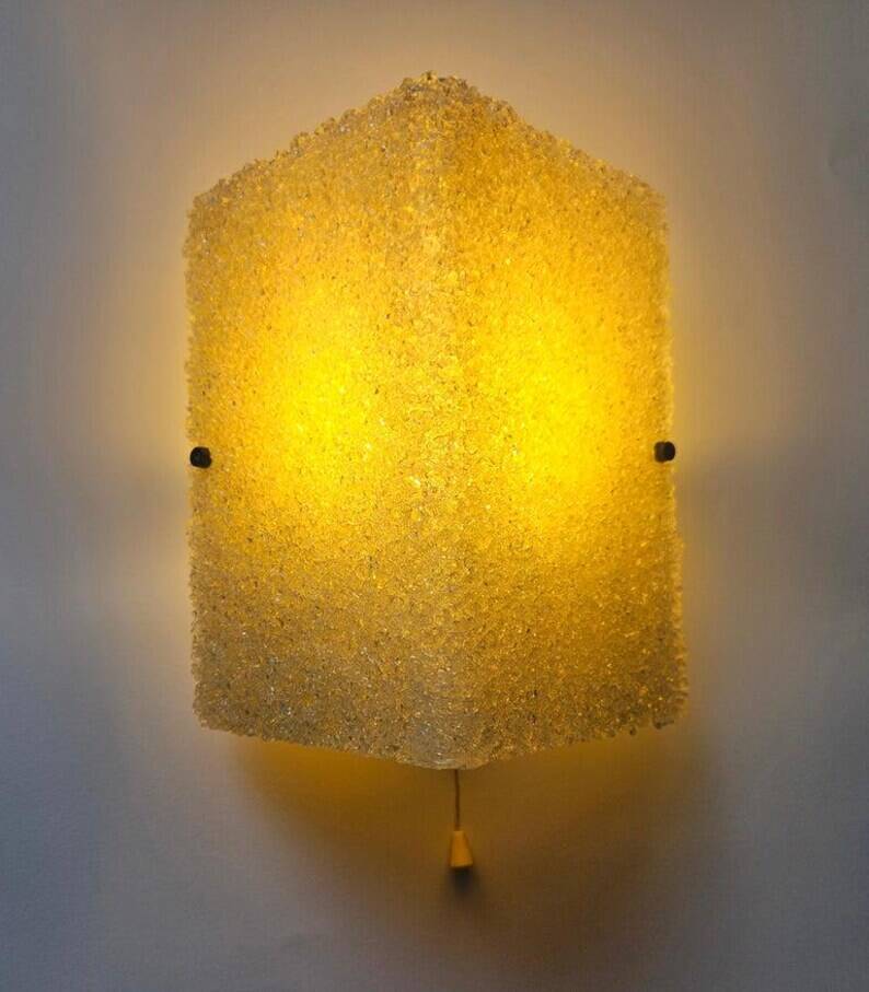 Rare Midcentury Lucite Wall Lamp Pokrok, 1960s