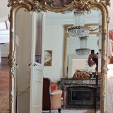 Mirror trumeau gilded wood and patinated XIX century