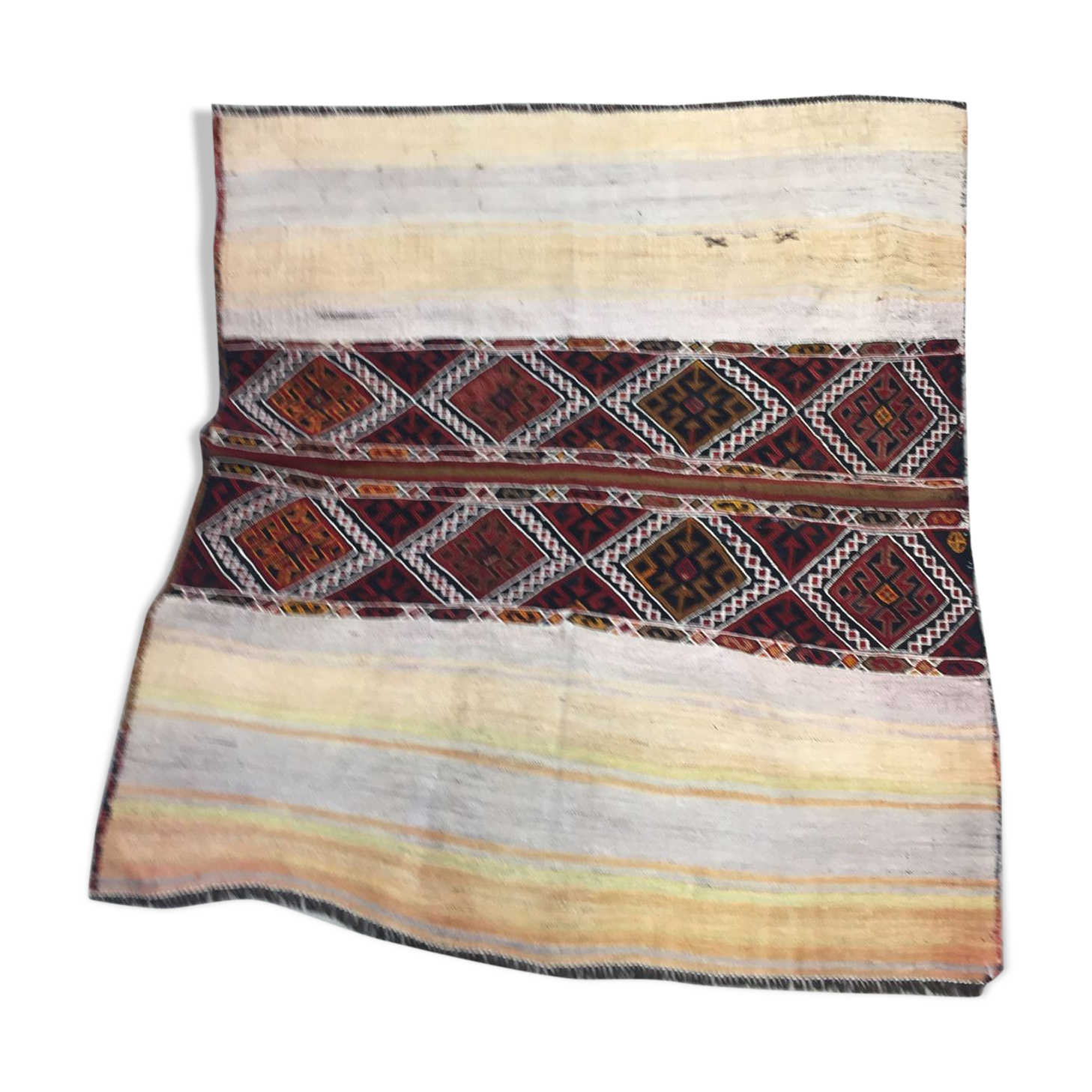 Turkish kilim 135x120 cm square tribal