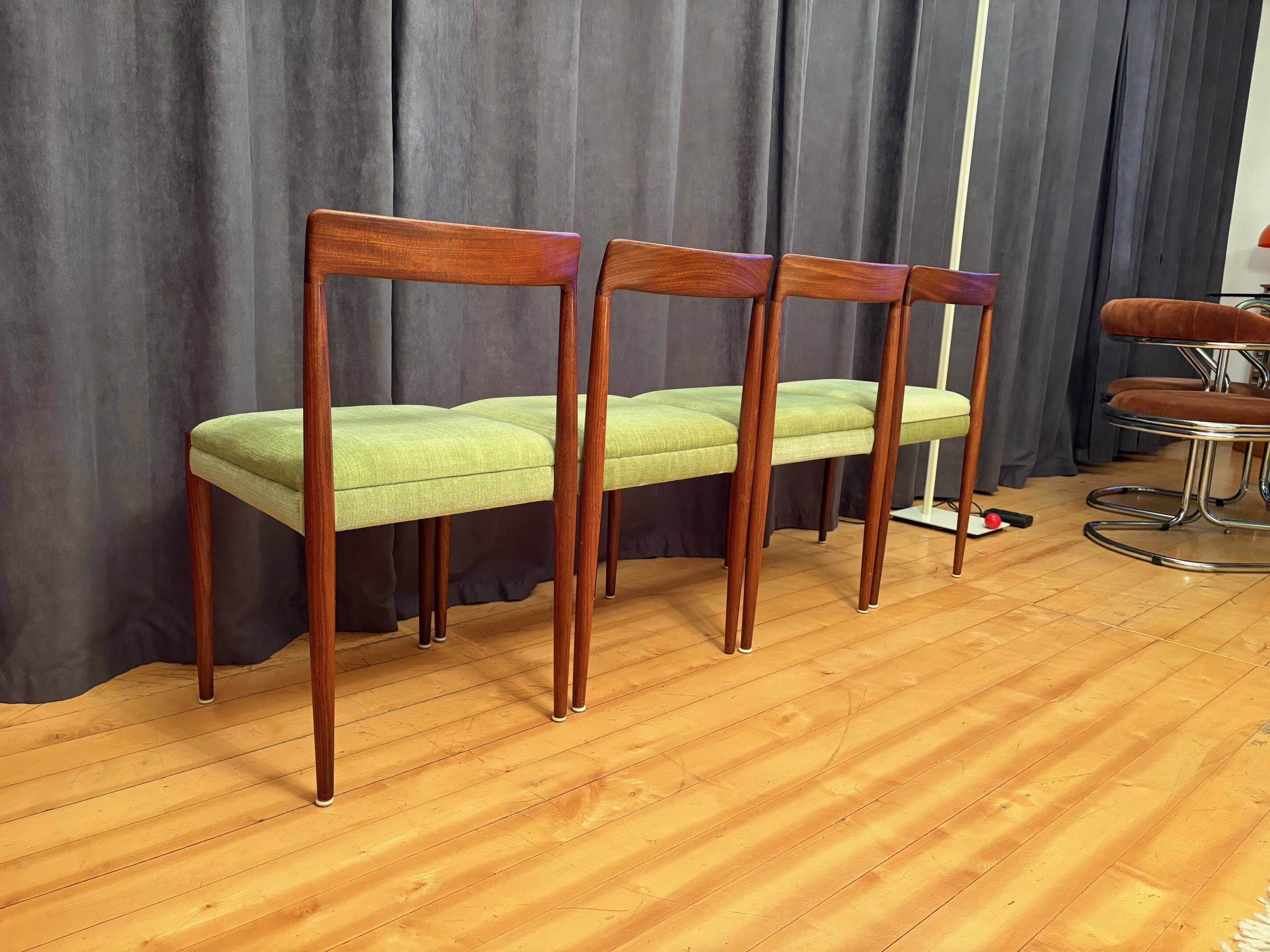 Set of four Lübke chairs, Germany, 1960s