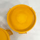 Set of 3 yellow Marema nesting tables by Gianfranco Frattini for Cassina, 1960