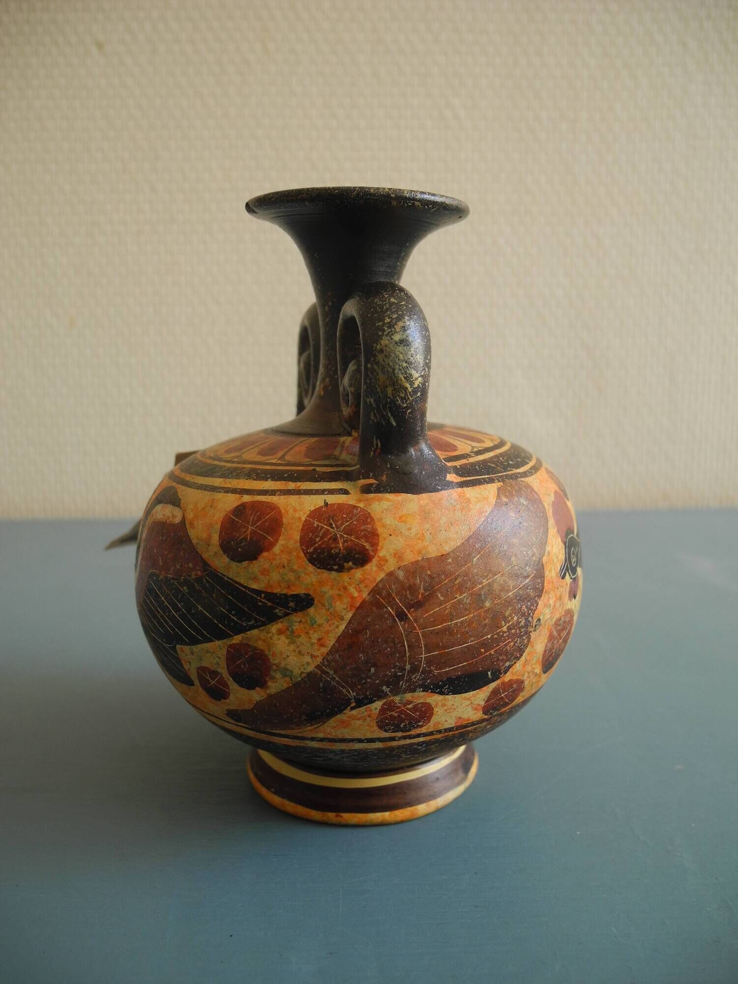 Greek pottery reproduction Corinthian vase copy Corinthian period 650 BC