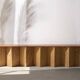 Stone and wood bench