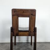 Set of 4 solid pine chairs by Silvio Coppola.