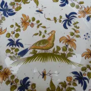 Plate reproduction of old Moustier from the 18th century.