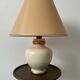 Lamp The Dolphin ceramic cracked white and gold 1970