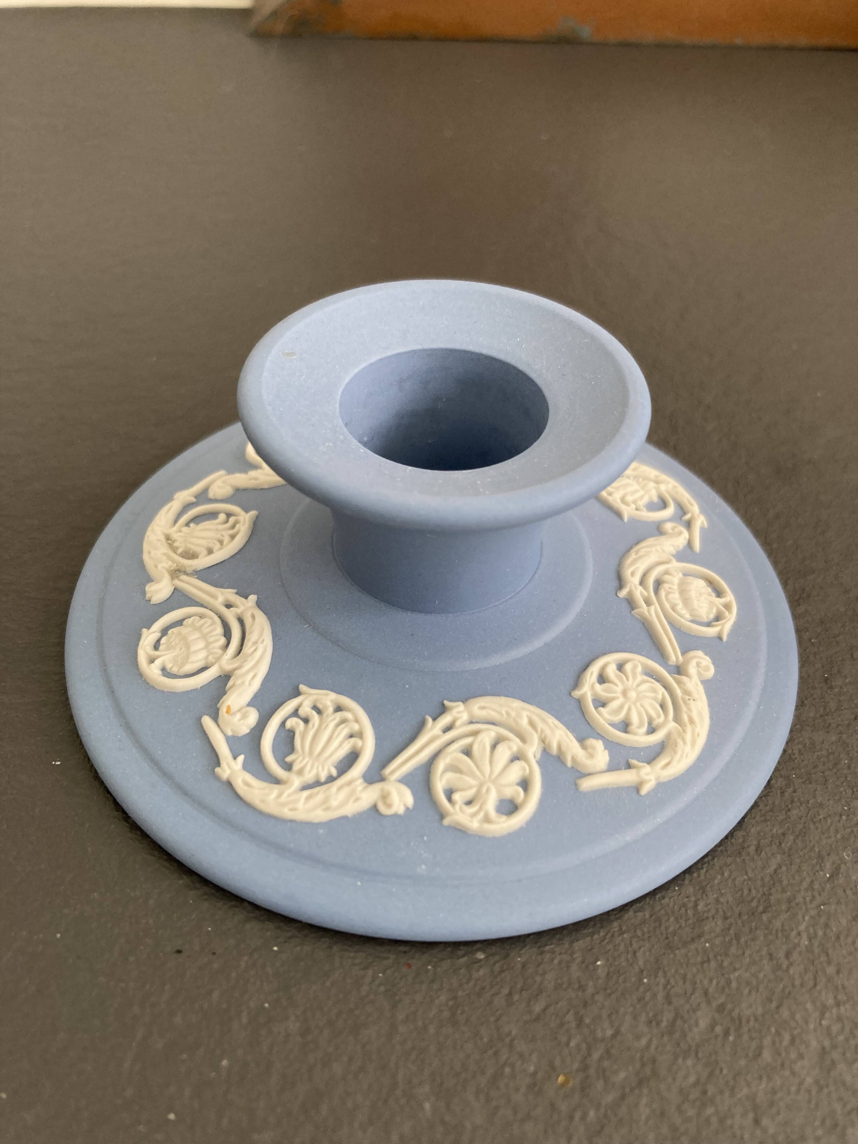 Jasperware porcelain candle holder by Wedgwood