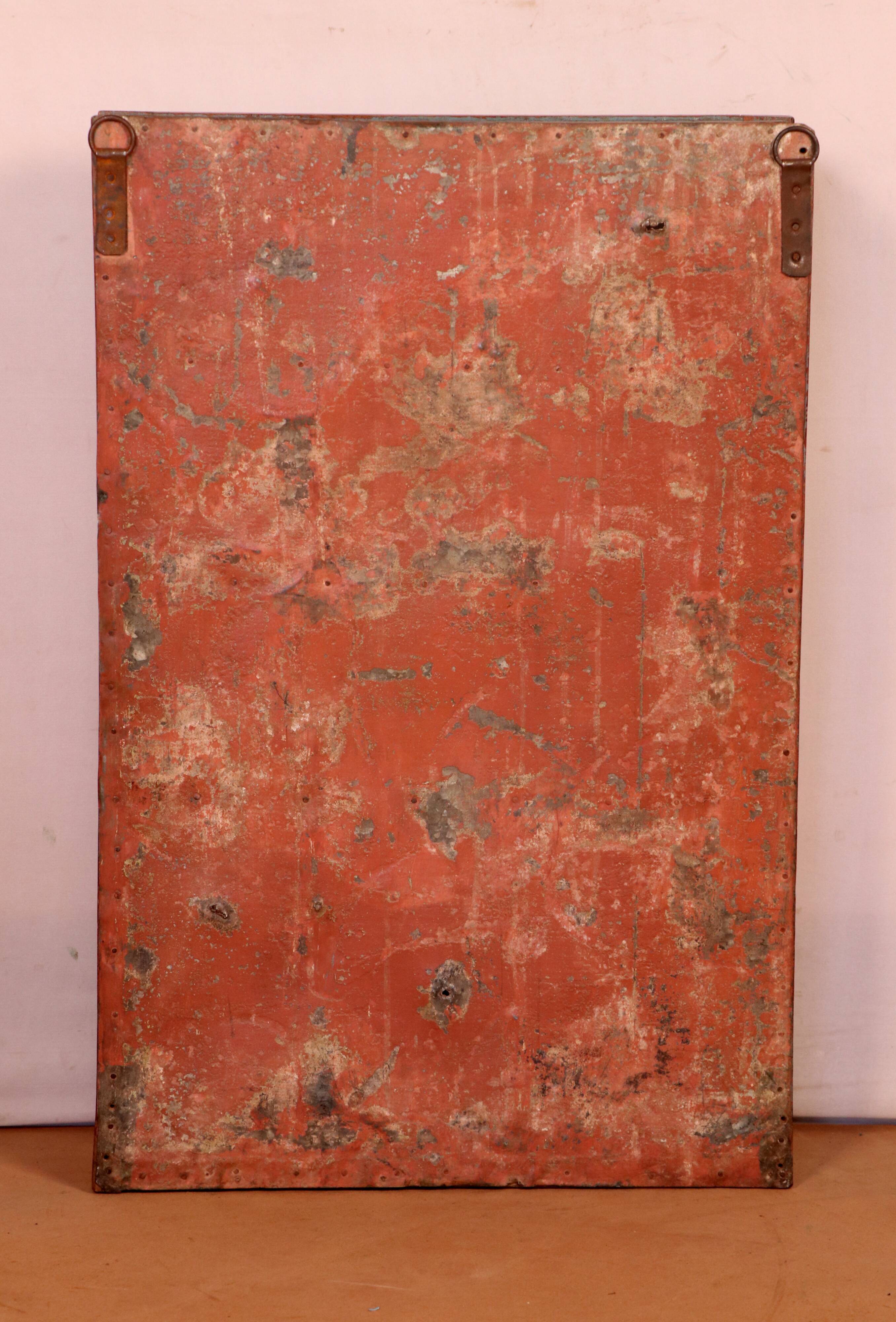 Old original grey-blue patina Burmese teak wall display case