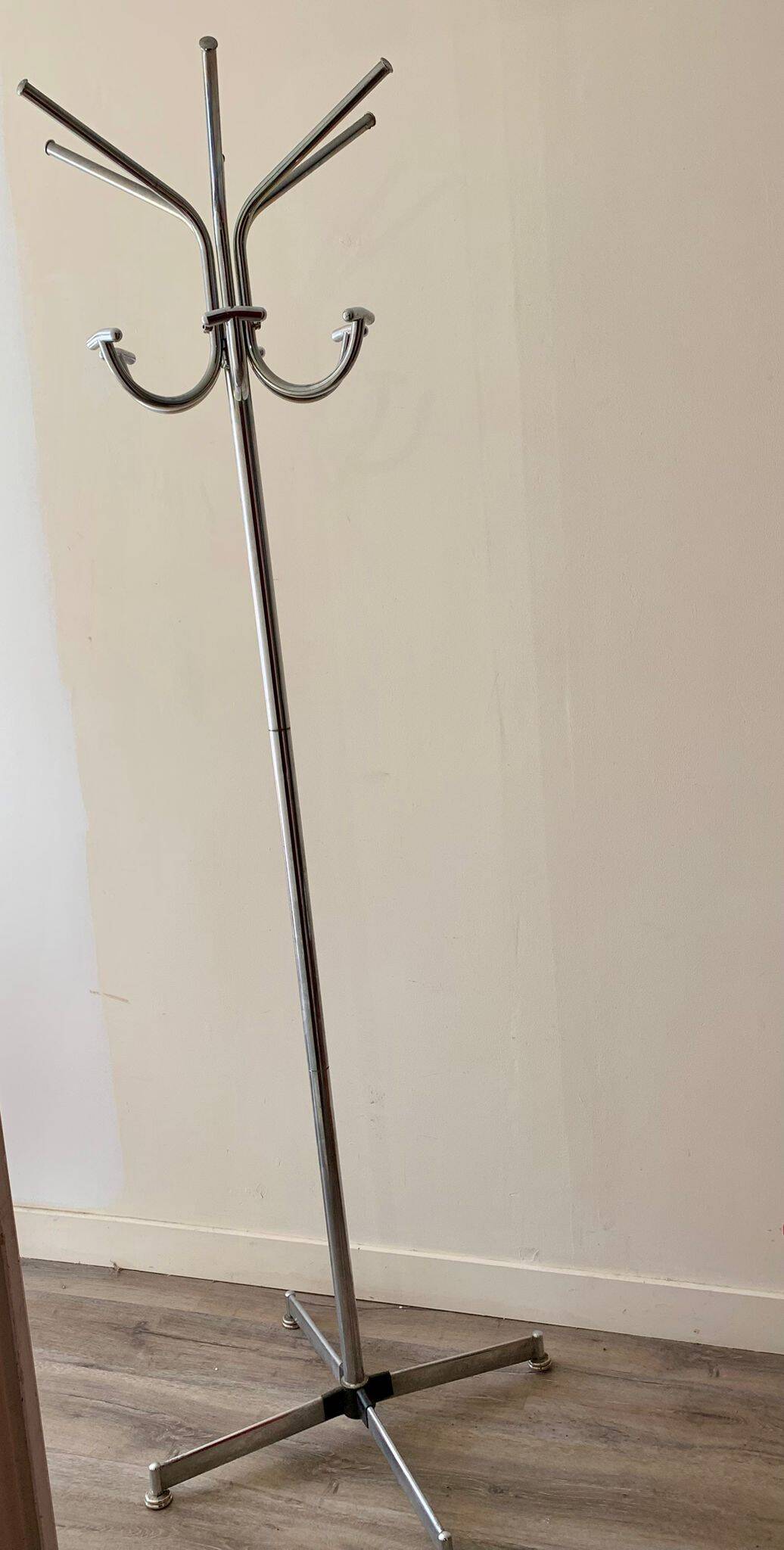 Chrome coat rack