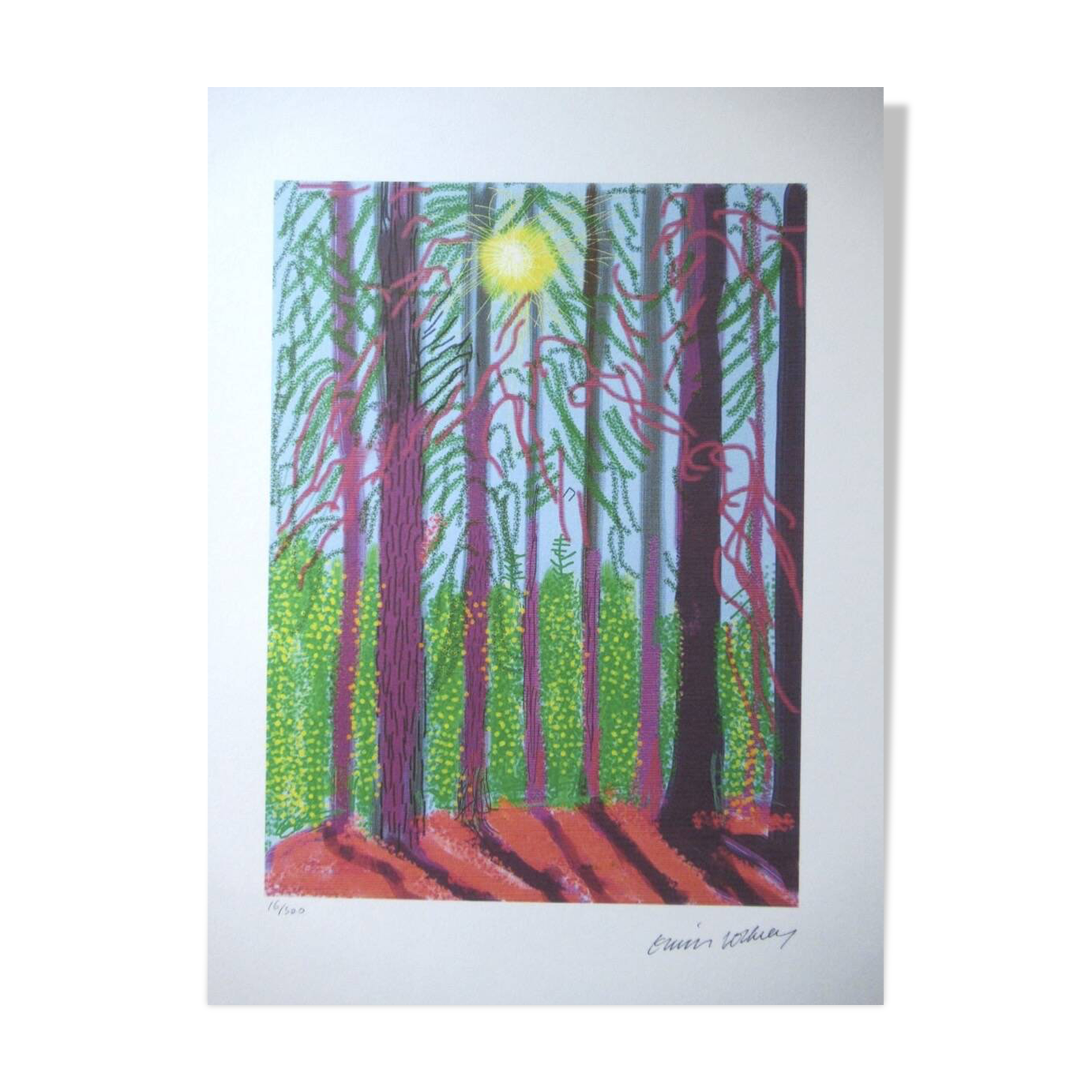 Lithograph by David Hockney, signed and numbered.