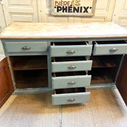 Old piece of furniture with six drawers and two doors