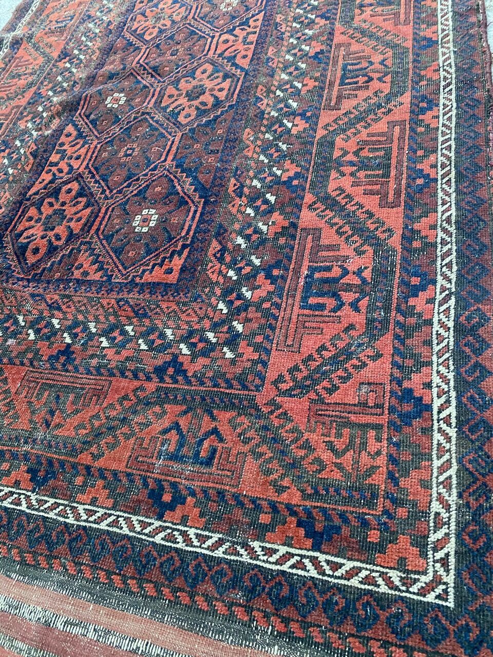 Old carpet Afghan Belutch 122x220 cm