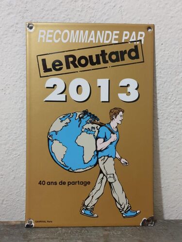 Plaque émaillée Le Routard guide du routard Hôtel Restaurant - 2013