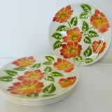 Lot de 4 assiettes dessert vintage Moulin des Loups Orchies Ontario 210681