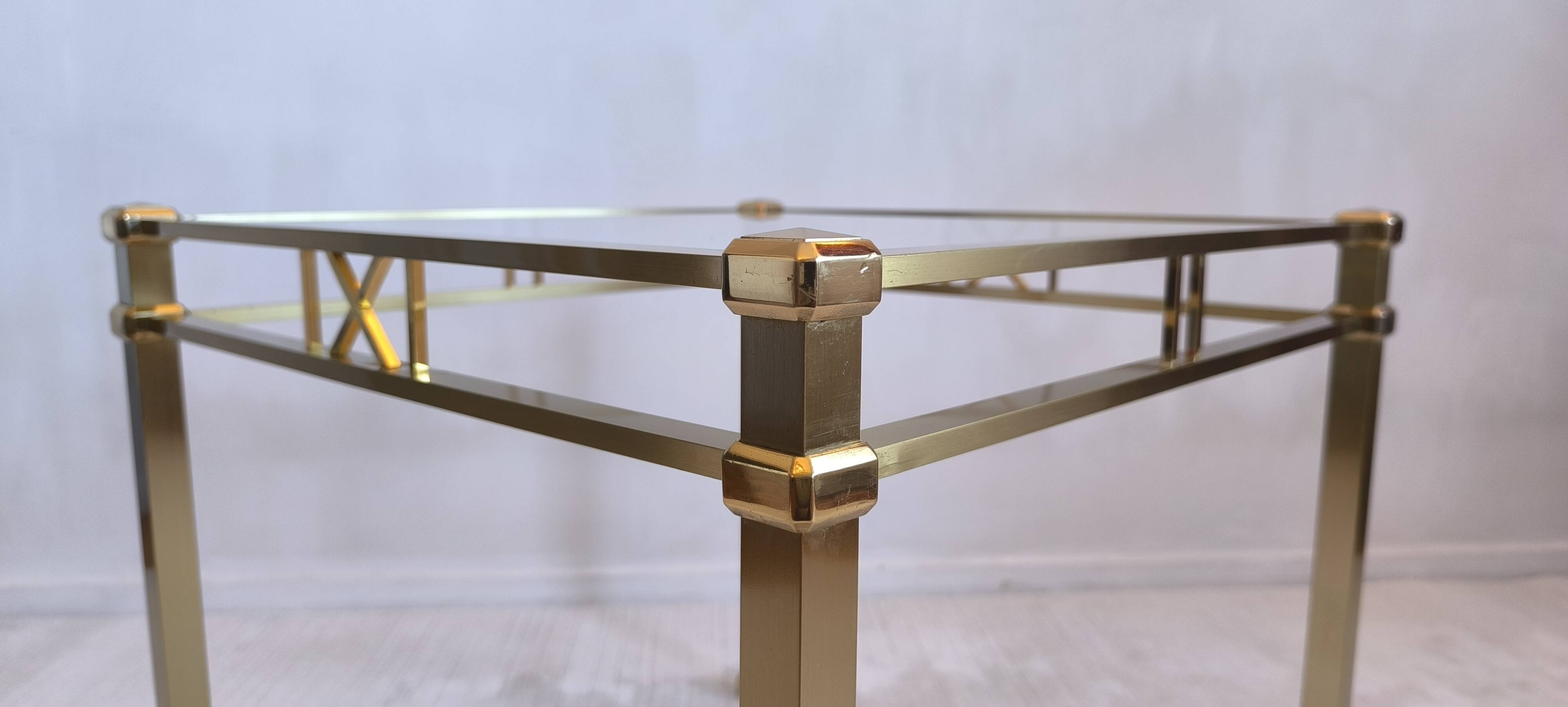 Beautiful square gold coffee table Orsenigo Italy collection 'Art Deco'