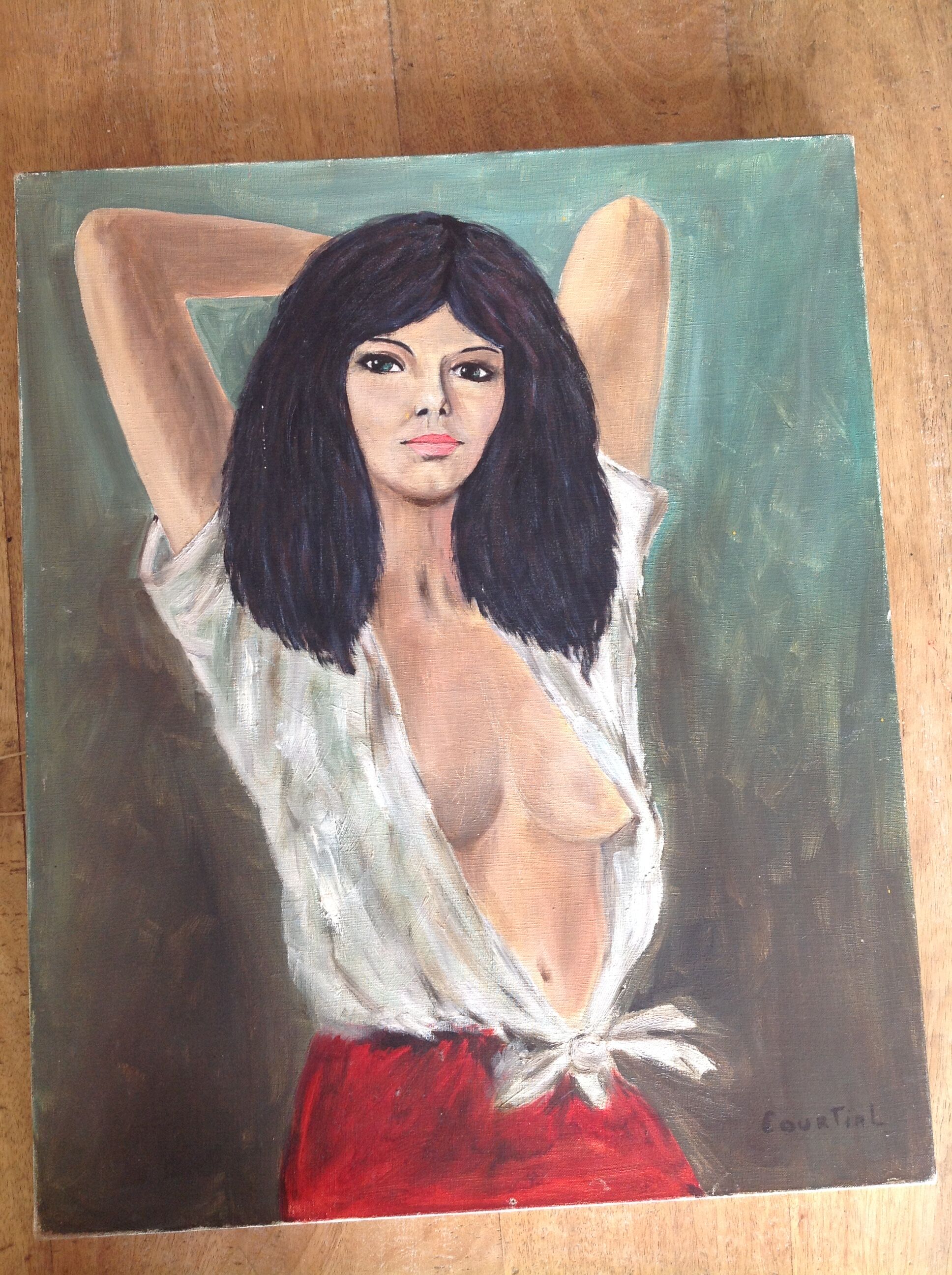 Oil on canvas woman