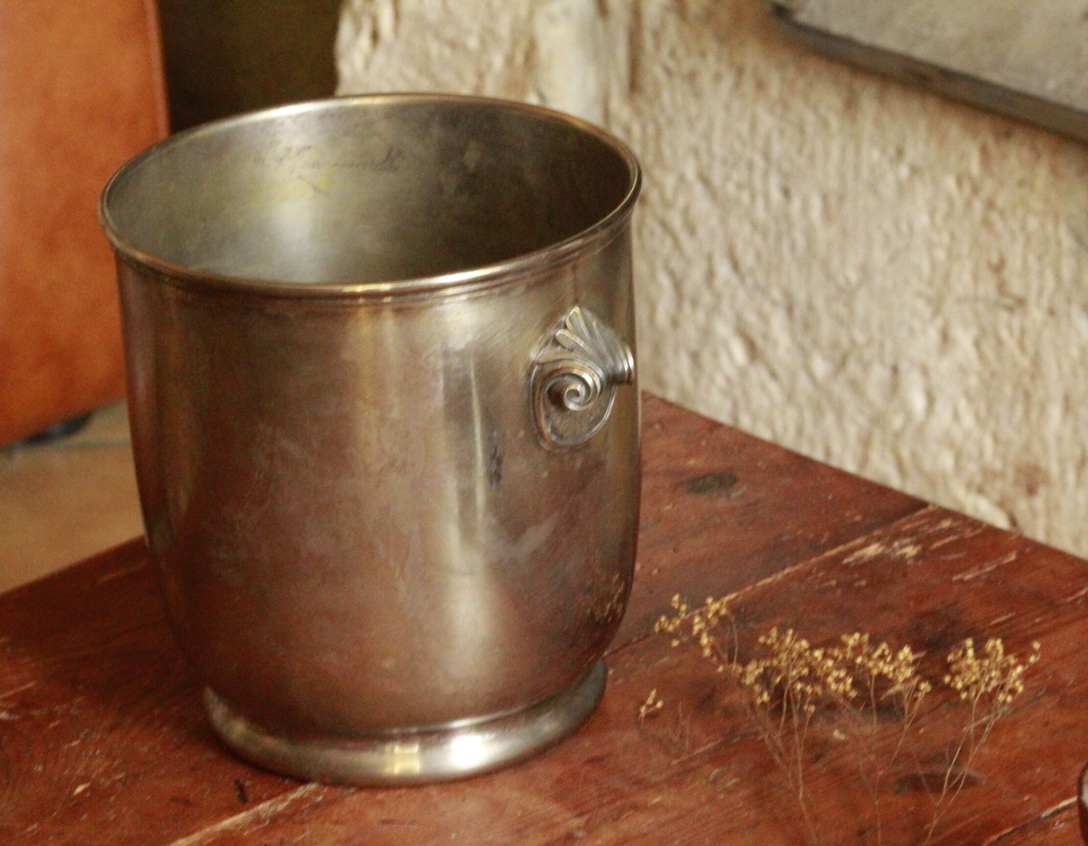 Vintage silver plated ice bucket