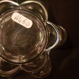 Corolla-shaped ashtray and pocket tray, Vannes Le Chatel crystal.