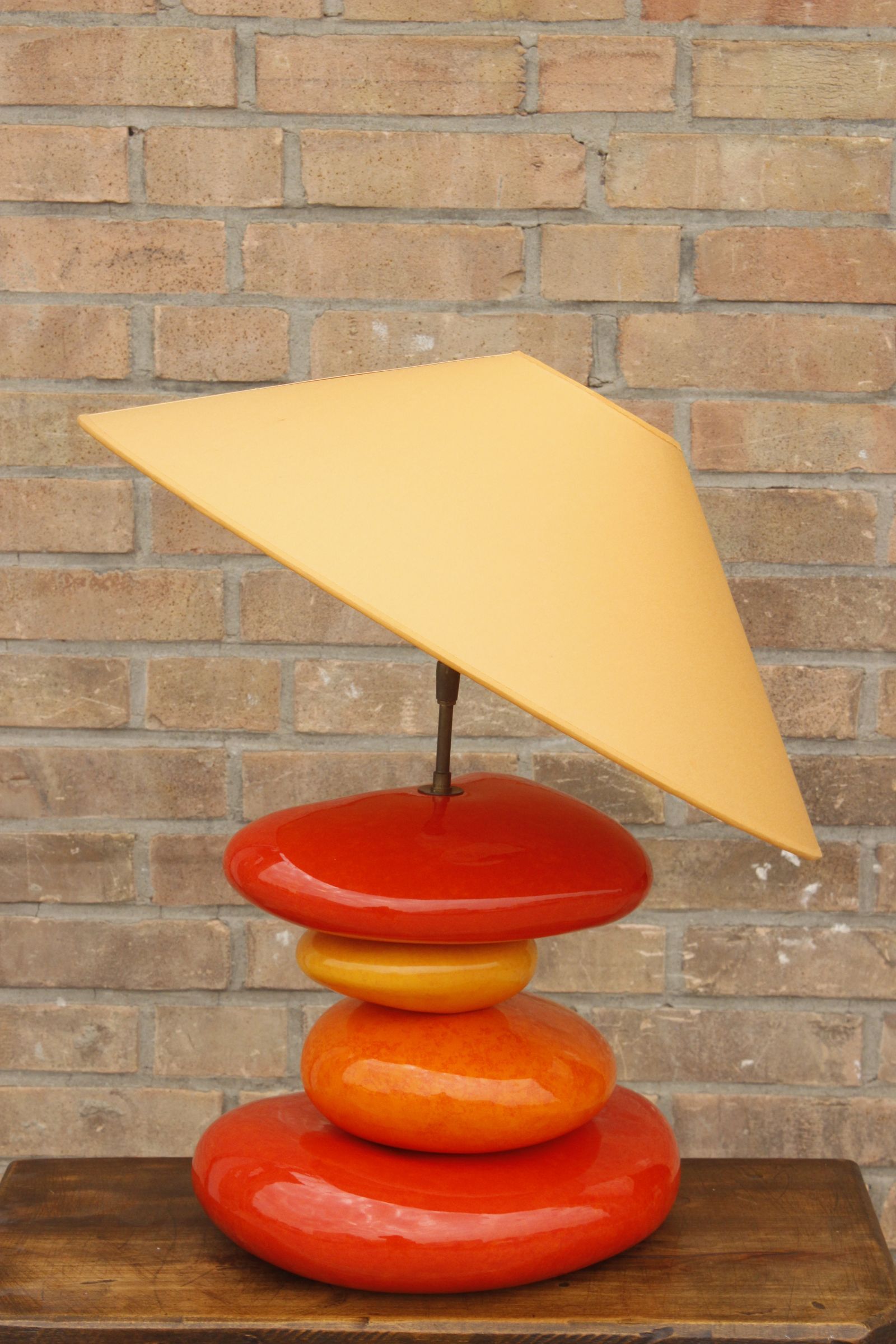 Vintage pebble lamp by François Chatain, France 1980s
