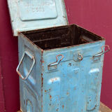 Stool former tin metal blue patina