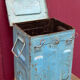 Stool former tin metal blue patina