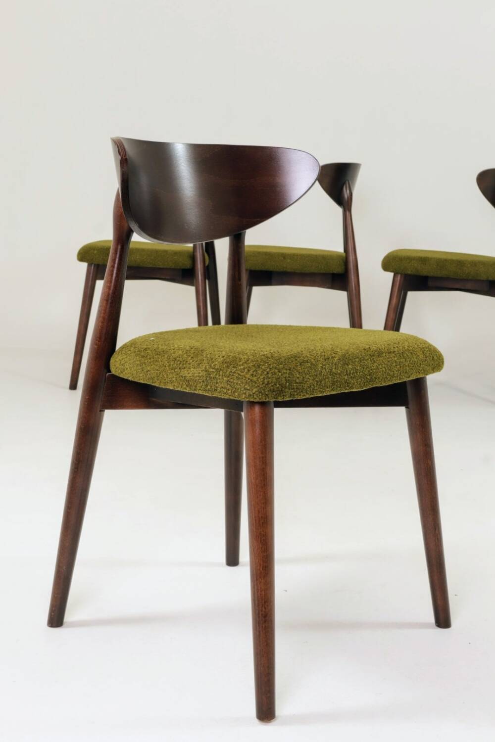 Dining chairs set of 4 wild green curly Scandinavian design