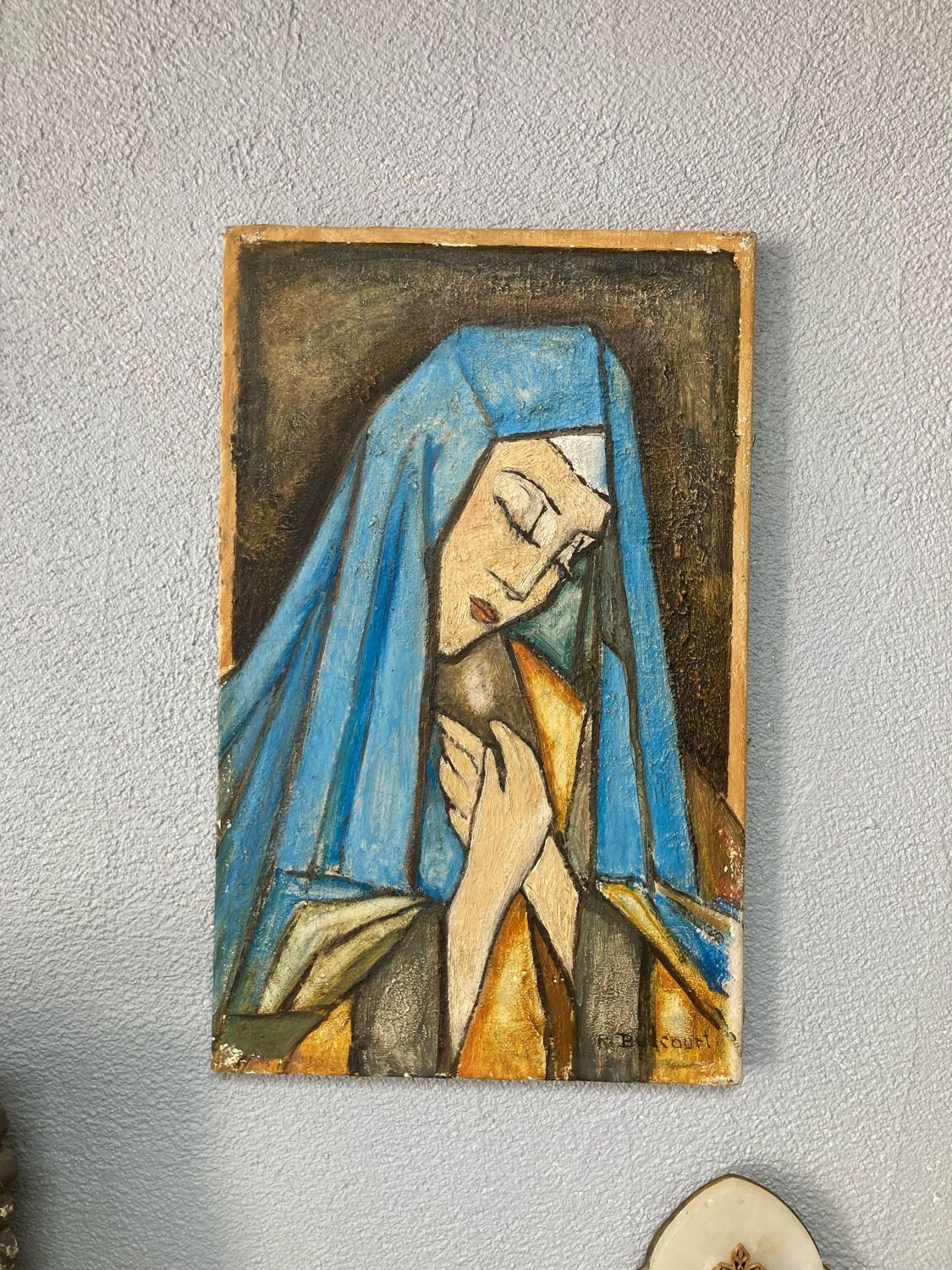 Oil on canvas of the Blessed Virgin