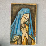Oil on canvas of the Blessed Virgin