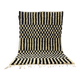 Handmade white and black Berber rug