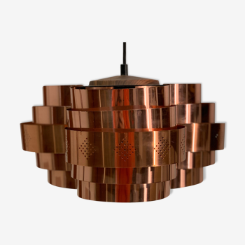 Copper Ceiling Lamp by Verner Schou für Coronell, 1967